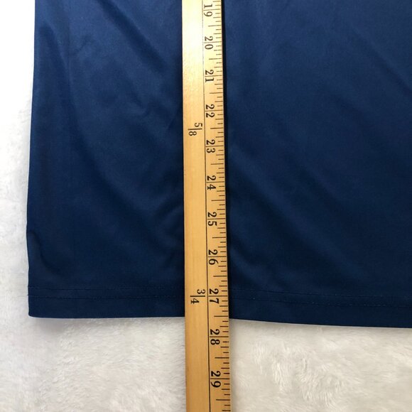 Oakley Polo Shirt Men’s Large Navy Blue Multi-Color Striped Short Sleeve - Picture 7 of 8